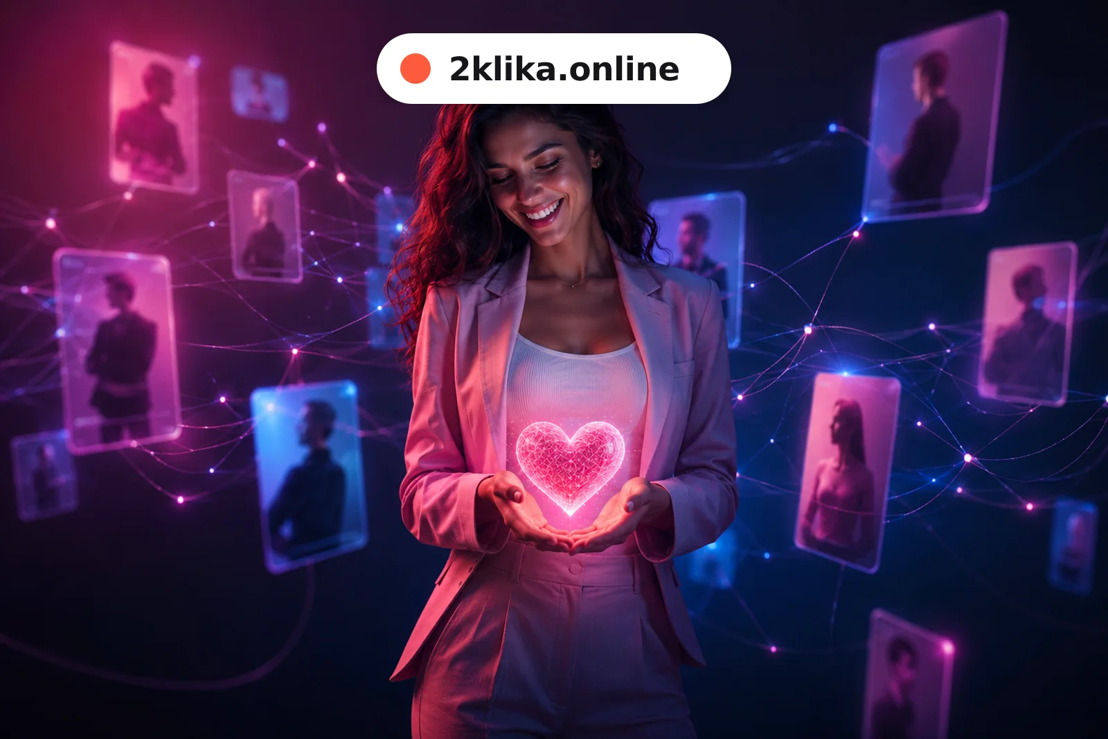 Примеры AI-портретов для знакомств, созданных в сервисе Два Клика