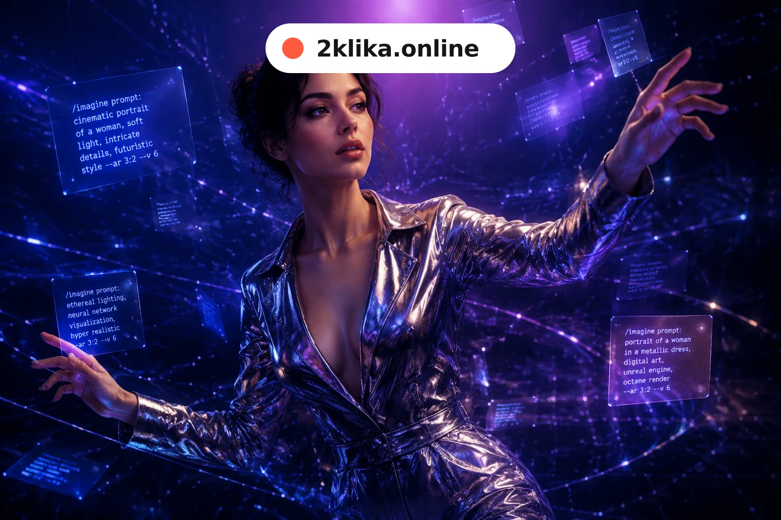 Пример нейрофотосессии ии промты: AI-портрет эксперта в деловом стиле, созданный в 2klika.online